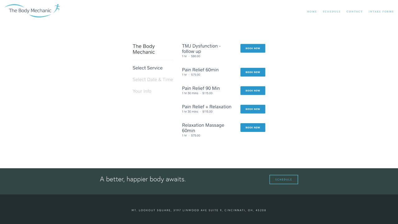 photo of client's webpage